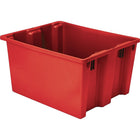 Lewis Bins+ Polylewton Stack-N-Nest Containers, 24.0" x 14.1", Red, 3 Pack-Injection moulded from high-impact polyolefins