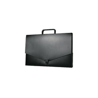 JAM Paper Briefcase, Small, 10 x 15 x 2, Black, 2 Pack (2015 027g)-Black