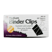 Charles Leonard Binder Clip, Medium, 12 Pack, 288 Pack (CHLBC05)-Size: 5/8"