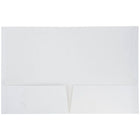 JAM Paper Glossy Two Pocket Presentation Folders, White, 50 Pack-Capacity: 200 sheets