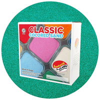 Sandtastik Classic Coloured Sand, 25 lb (11.3 kg) Box, Green-Fine grain with natural sparkle throughout