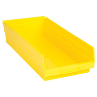 Quantum Storage Systems Shelf Bins, 8-3/8" W x 4" H x 17-7/8" D, Yellow, 40 Lbs. Capacity - 12 Pack-Capacity: 40 lbs.