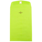 JAM Paper 6 x 9 Open End Catalog Envelopes with Clasp Closure, Brite Hue Ultra Lime Green, 100 Pack (V0128133)-Ultra lime
