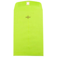 JAM Paper 6 x 9 Open End Catalog Envelopes with Clasp Closure, Brite Hue Ultra Lime Green, 100 Pack (V0128133)-Ultra lime
