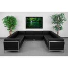 Flash Furniture HERCULES Imagination Series Black LeatherSoft U-Shape Sectional Configuration, 10 Pieces-Add on pieces as your business grows