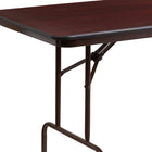 Flash Furniture 30" x 96" Rectangular Mahogany Melamine Laminate Folding Banquet Table-8' Folding Table