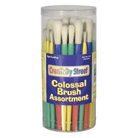 Chenille Kraft Colossal Brushes & Holder Assortment Canister-Clear