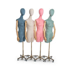 Can-Bramar Adult Female Half Body Mannequin - Ajustable Heigth - Flamingo (RPDF-1F)-Made of Polypropylene, fabric and wood.