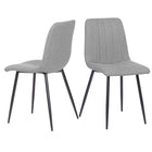 My Home My Living Polyester Side Chair - Grey - 2 Pack-Contemporary chair will enrich any room at home and the office