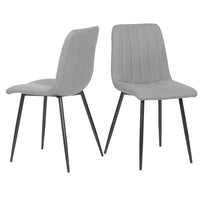 My Home My Living Polyester Side Chair - Grey - 2 Pack-Contemporary chair will enrich any room at home and the office