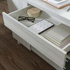 Sauder 60"W Porto Palma Desk - Haze Acacia-Cord management.