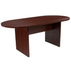Flash Furniture 6 Foot (72 inch) Oval Conference Table - Mahogany-Ideal Use: Conference, Boardroom, Office