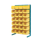 Kleton Stationary Bin Racks - Single-Sided - Rack/Bin Combination - Yellow-Capacity: 1680 lbs.