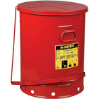 Justrite Oily Waste Cans, 21 Gal, 8 3/8" x 23 7/16", Red-Colour: Red