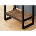 Monarch Specialties 2852 Accent Table - Brown Reclaimed Wood-Look/Black Metal-Sturdy metal legs in black provide stability