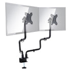 Allsop Dual Monitor Motion-Adjustable Arm - Black-Assembly tool included