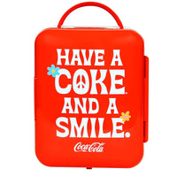 Coca-Cola Smile 1971 Series Mini Fridge 6 Can Cooler/Warmer-Celebrates the 50th anniversary of the iconic “I’d like to buy the world a Coke!” Unity campaign