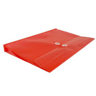 JAM Paper Plastic Envelopes with Button and String Tie Closure, Legal Booklet, 9.75 x 14.5, Red Poly, 12 Pack (219B1RE)-Opening: Booklet