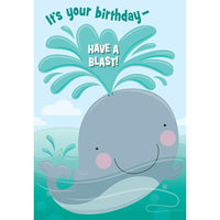 Millbrook Studios 5-3/8" x 7-3/4" It's Your Birthday Have A Blast! Greeting Cards and Envelopes, 18 Pack (06050)-Printed on uncoated card stock