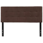 Flash Furniture Bedford Tufted Upholstered Full Size Headboard - Dark Brown Fabric-Contemporary Style