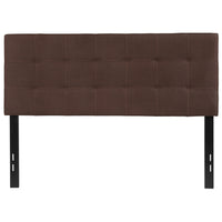 Flash Furniture Bedford Tufted Upholstered Full Size Headboard - Dark Brown Fabric-Contemporary Style