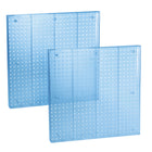 Azar Pegboard Wall Panel Storage Solution - 24" x 24" - Blue - 2 Pack-Sold in Packs of: 2 (Price is per single pegboard)