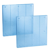 Azar Pegboard Wall Panel Storage Solution - 24" x 24" - Blue - 2 Pack-Sold in Packs of: 2 (Price is per single pegboard)