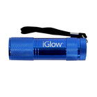 iGlow COB Aluminum Flashlight Combo - 2 Pack-Includes: one silver flashlight and one blue flashlight