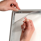 SECO Snap Poster Frame Case, Rounded Corners, 24 x 36 Inches, Silver-Durable Silver Satin anodised aluminum frame