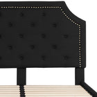 Flash Furniture Brighton Full Size Tufted Upholstered Platform Bed - Black Fabric-Button Tufted