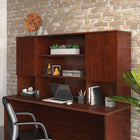 Sauder Affirm Storage Hutch - Classic Cherry (427065)-Classic Cherry, Engineered Wood