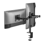 Uplite up to 32" Dual Monitor Desk Mount Fully Adjustable Articulating Stand, Black (UPMM32A)-Desk clamp Mounts to the back of your desk (up to 4" thick) via a heavy-duty C-clamp or optional grommet mount