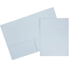 JAM Paper Premium Paper Cardstock Two Pocket Presentation Folders, Baby Blue, 100 Pack (28876674B)-Baby blue