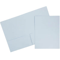 JAM Paper Premium Paper Cardstock Two Pocket Presentation Folders, Baby Blue, 100 Pack (28876674B)-Baby blue