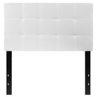 Flash Furniture Bedford Tufted Upholstered Twin Size Headboard - White Fabric-Contemporary Style