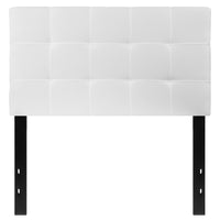 Flash Furniture Bedford Tufted Upholstered Twin Size Headboard - White Fabric-Contemporary Style