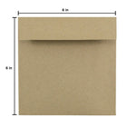 JAM Paper 6 x 6 Square Envelopes, Brown Kraft Paper Bag Recycled, 1000 Pack (LEKR502B)-Closure: Gum