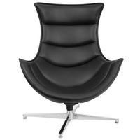 Flash Furniture Black LeatherSoft Swivel Cocoon Chair-Lounge Chair