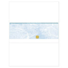 Deluxe Middle Laser Cheque Cyan with Gold Hologram,, English, 8.5" x 11", 500 Pack-Laser cheque with hologram