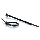 C2G 7.5-inch Cable Tie Multipack - Black, 100 Pack (TAA Compliant)-18 pounds of tensile strength