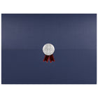 St. James Document/Certificate Holders - Silver Award Seal with Red Ribbon - Navy Blue - 5 Pack-Add ceremony, elegance and sincerity to the act of giving recognition