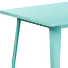 Flash Furniture 31.5" x 63" Rectangular Mint Green Metal Indoor-Outdoor Table-Top Size: 31.5''W x 63''L