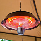 ENER-G+ HEA-21723 Outdoor Hanging Heater-Uses standard 110V/60Hz outlet with a maximum power output of 1500 watts and the"Red Hot" infrared bulb lasts approximately 5000 hours