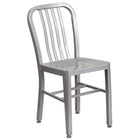 Flash Furniture Silver Metal Indoor-Outdoor Chair-500 lb. Weight Capacity