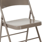 Flash Furniture HERCULES Series Double Braced Grey Metal Folding Chairs - 4 Pack-18 Gauge Steel Frame