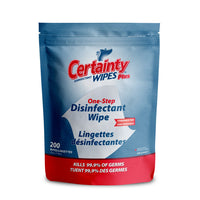 Certainty Plus Unscented Disinfectant Wipes - 6.7" x 7" - 200 Wipes-Disinfectant wipe