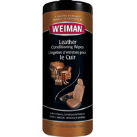 Weimen Leather Wipes - 30 Wipes/Container-Designed to clean, condition and protect leather