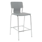Avenue Six 26" Dorado Vinyl with Chrome Base Counter Stools, Grey, 2 Pack-Counter Stool