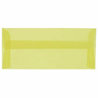 JAM Paper #10 Business Translucent Vellum Envelopes - 4.125" x 9.5" - Primary Yellow - 25 Pack-Colour: Primary Yellow 