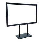 Eddie's Countertop Sign Holder - 7" H x 11" W - 4" Posts - Matte Black - 6 Pack (130072-6)-Counter Sign Holder